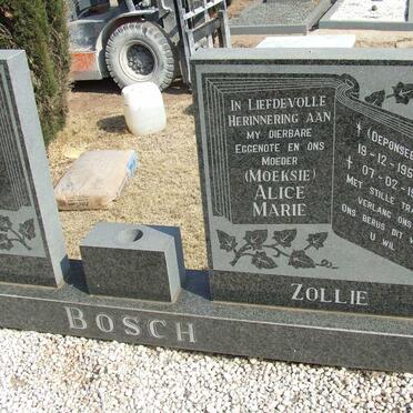 BOSCH Alice Marie nee DEPONSEELE 1950-1989