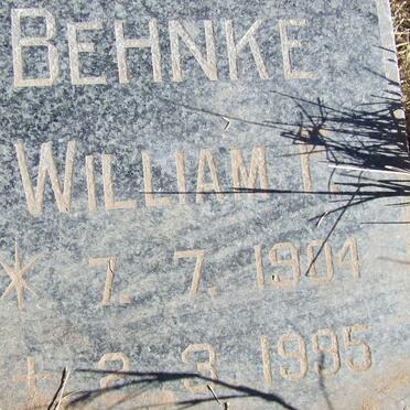 BEHNKE William T. 1904-1995