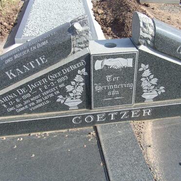 COETZER Gerrie ? &amp; Catharina de Jager DE BEER 1919-1993