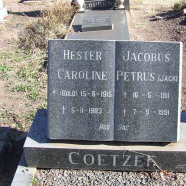 COETZEE Jacobus Petrus 1911-1991 &amp; Hester Caroline BOLD 1915-1983