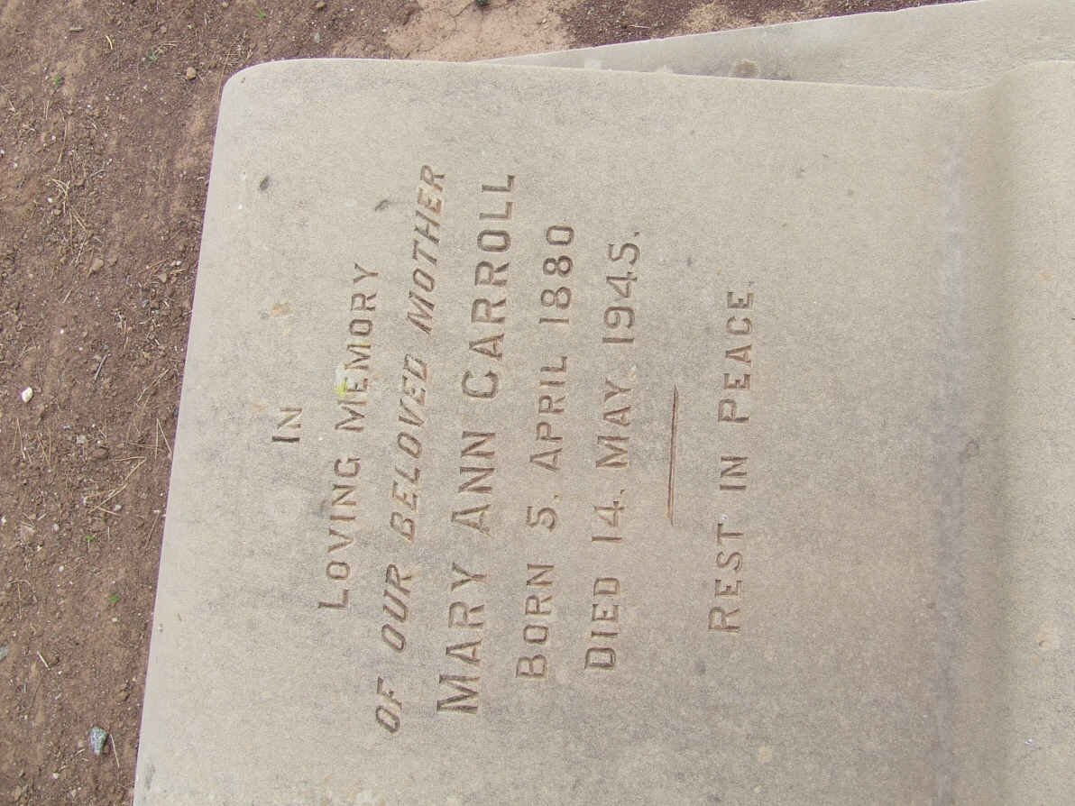 CARROLL Mary Ann 1880-1945