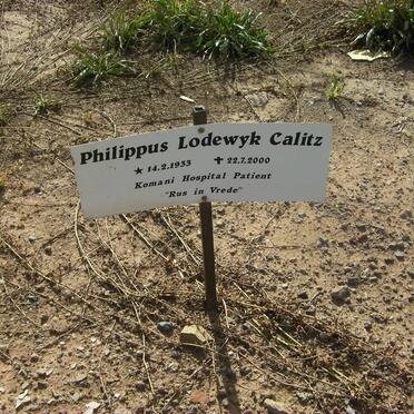 CALITZ Philippus Lodewyk 1933-2000