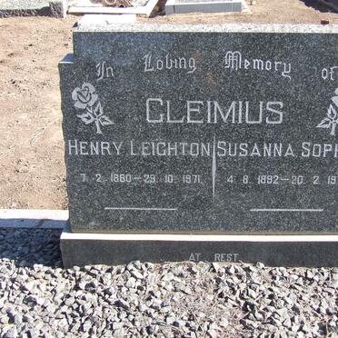 CLEIMIUS Henry Leighton 1880-1971 &amp; Susanna Sophia 1892-1972