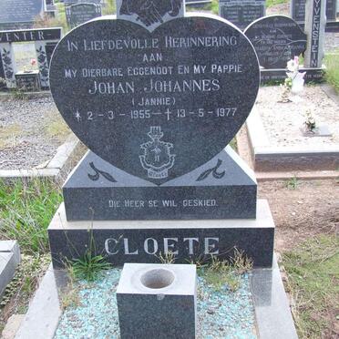 CLOETE Johan Johannes 1955-1977