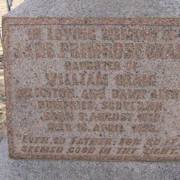 CRAIG Jane Primrose 1870-1893