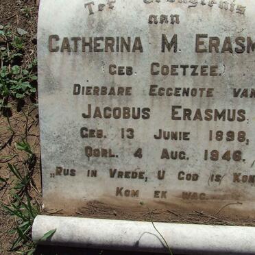 ERASMUS Catherina M. nee COETZEE 1898-1946