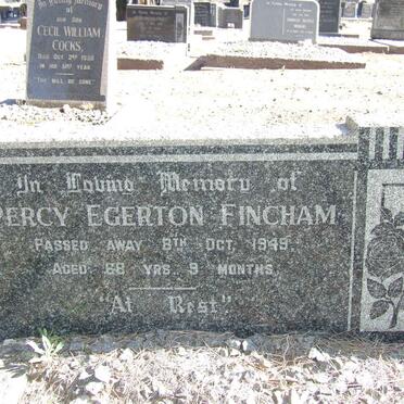 FINCHAM Percy Egerton -1949