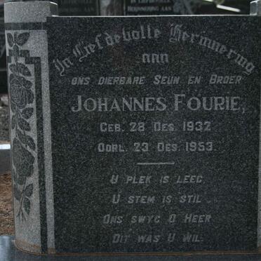 FOURIE Johannes 1932-1953