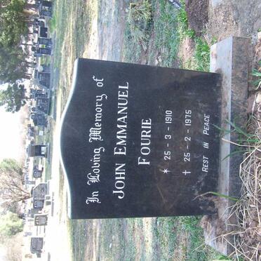 FOURIE John Emmanuel 1910-1975