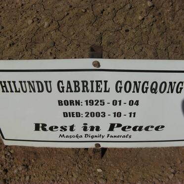 GONGQONGQO Chilundu Gabriel 1925-2003