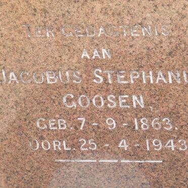 GOOSEN Jacobus Stephanus 1863-1943