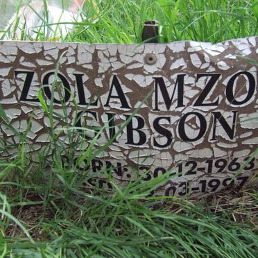 GIBSON Zola Mzoli 1963-1997