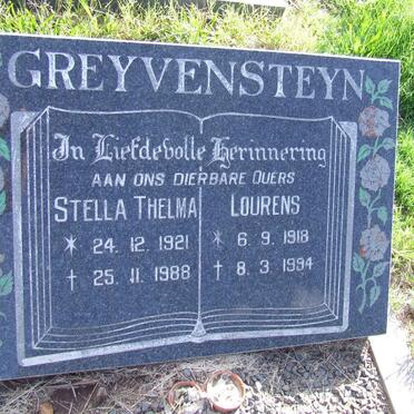 GREYVENSTEYN Lourens 1918-1994 &amp; Stella Thelma 1921-1988