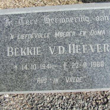HEEVER Bekkie, v.d. 1941-1988