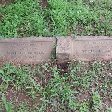 HERSELMAN Johan C. 1845-1927 &amp; Delina J. 1857-1948