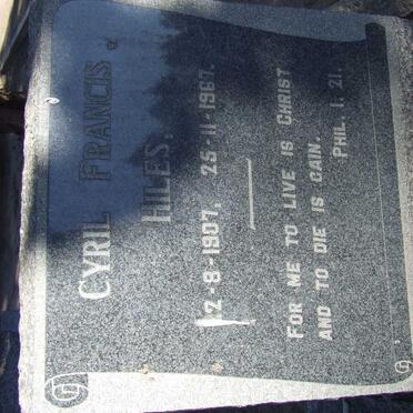 HILES Cyril Francis 1907-1967