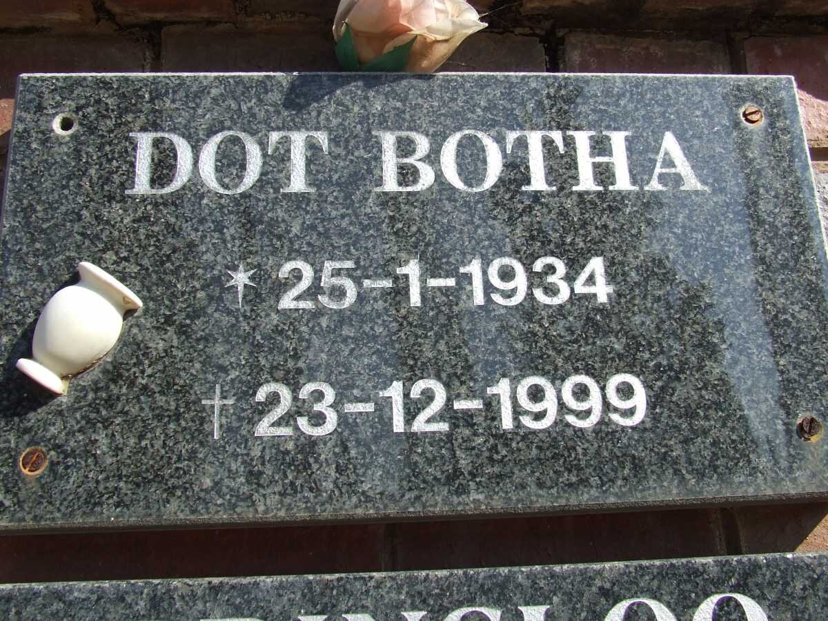 BOTHA Dot 1934-1999