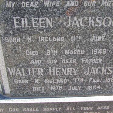 JACKSON Walter Henry 1897-1964 &amp; Eileen 1905-1949