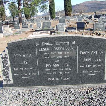 JUBY John White -1932 :: JUBY Leslie Joseph 1888-1963 &amp; Ivy Ann 1889-1964 :: JUBY Edwin Arthur John -1957