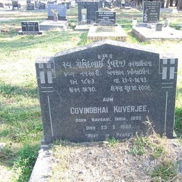 KUVERJEE Convindbhai 1893-1953