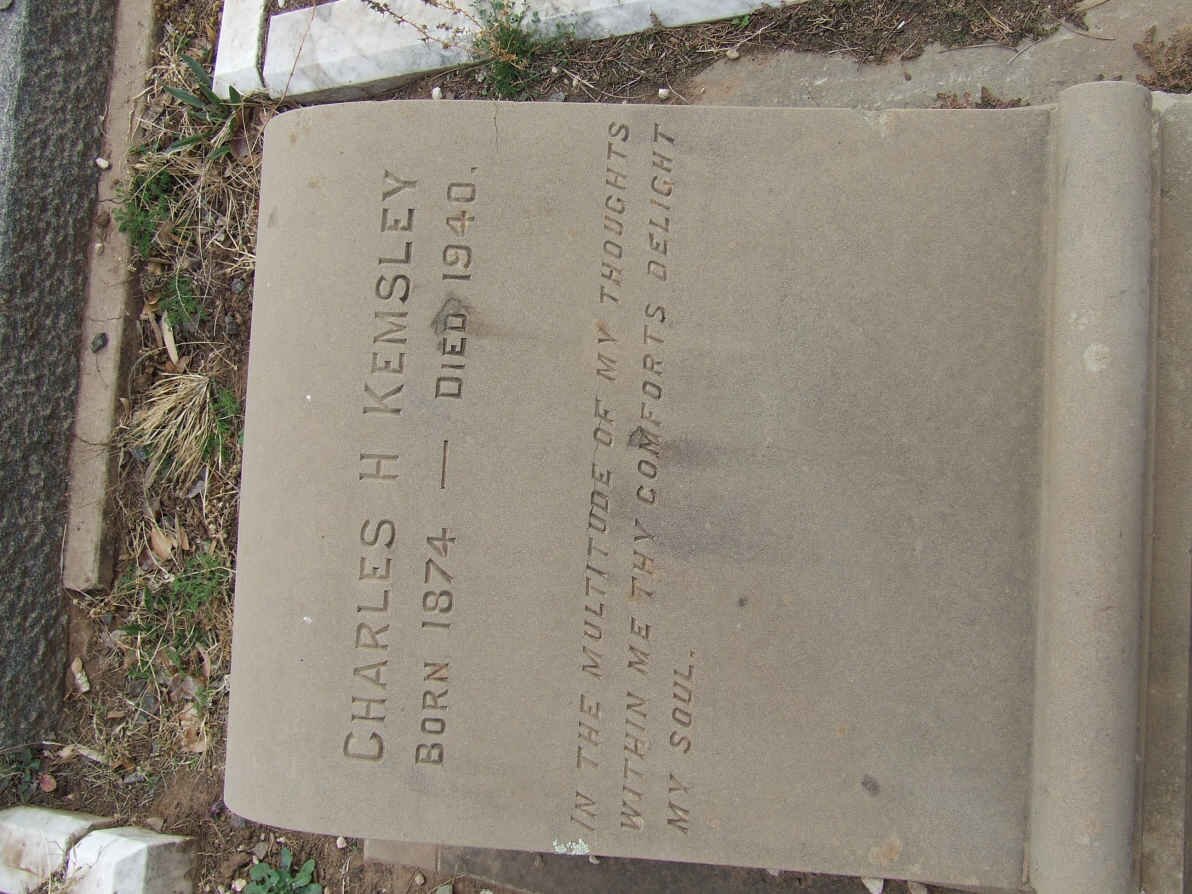 KEMSLEY Charles H. 1874-1940