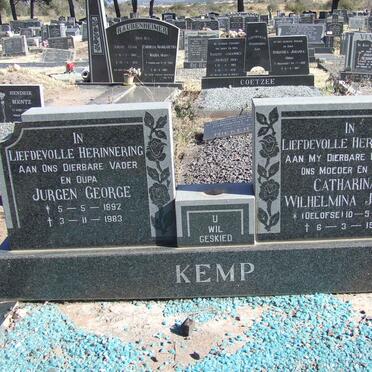 KEMP Jurgen George 1892-1983 &amp; Catharina Wilhelmina Jacoba OELOFSE 1889-1978