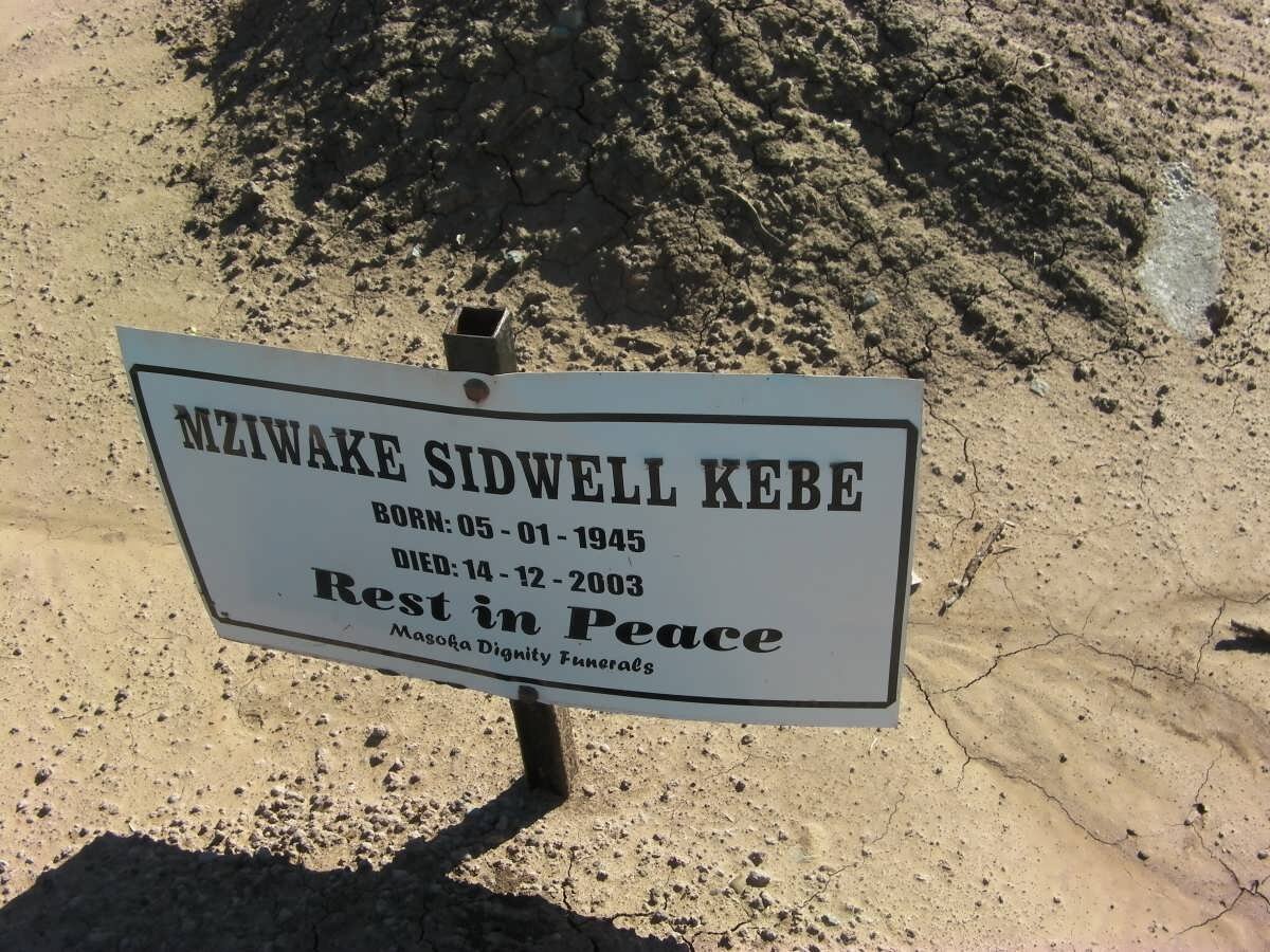 KEBE Mziwake Sidwell 1945-2003