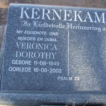 KERNEKAMP Veronica Dorothy  1949-2002