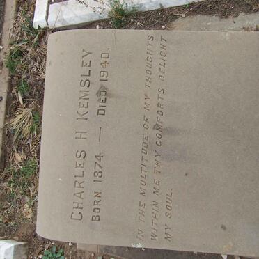 KEMSLEY Charles H. 1874-1940