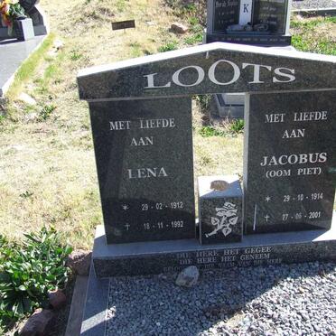 LOOTS Jacobus 1914-2001 &amp; Lena 1912-1992