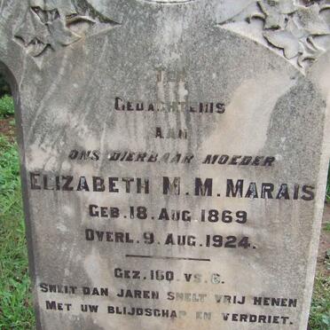 MARAIS Elizabeth M.M. 1869-1924