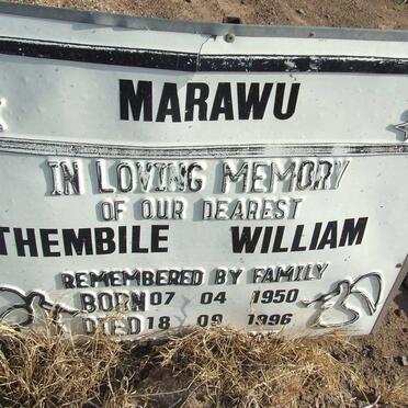 MARAWU Thembile William 1950-1996