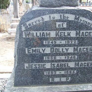MAGER William Kelk 1849-1922 &amp; Emily Dolly 1856-1948 :: MAGER Jessie Isabel 1892-1895 
