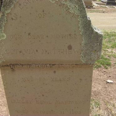 MATTHEWS Octavia -1932 :: MATTHEWS Dudley Bevil -1905 