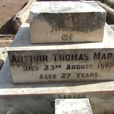 MARSH Arthur Thomas -1919 