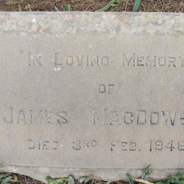MACDOWELL James -1948 &amp; Emily Gordon JAY 1886-1968