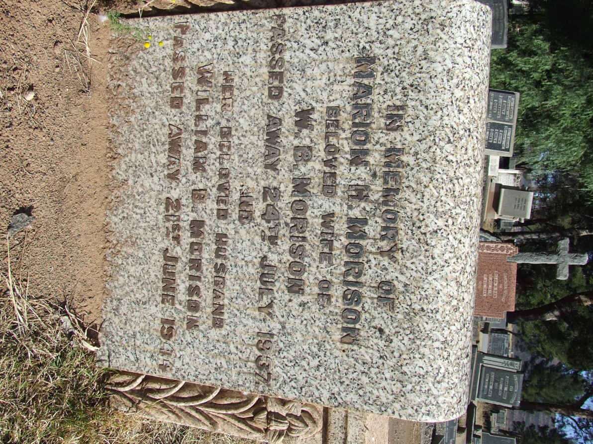 MORISON William B. -1944 &amp; Marion H. -1937