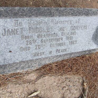 MIDGLEY Janet nee CONYERS 1881-1962