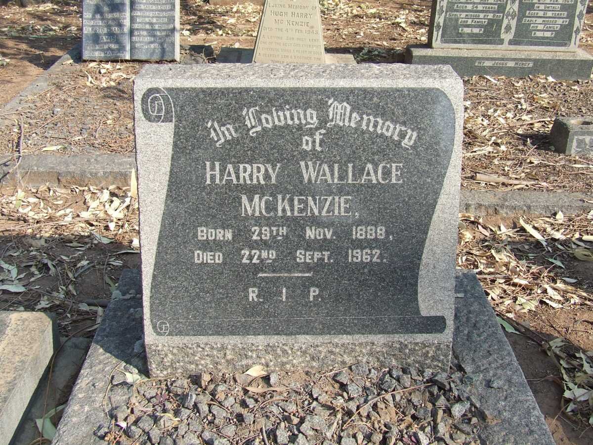 McKENZIE Harry Wallace 1888-1962