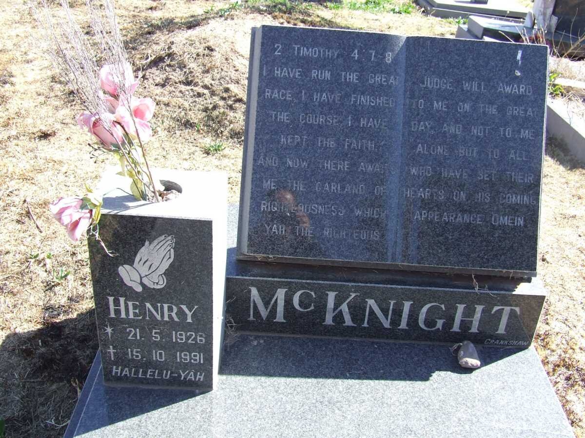 McKNIGHT Henry 1926-1991
