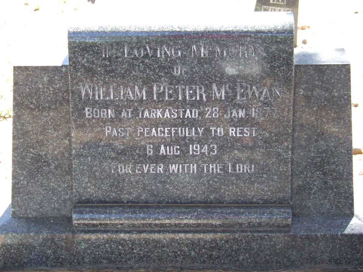 McEWAN William Peter 1877-1943