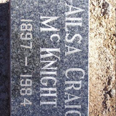 McKNIGHT Ailsa Craig 1897-1984