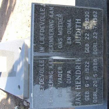 NEL Jan Hendrik 1922-1988 &amp; Judith 1930-1982