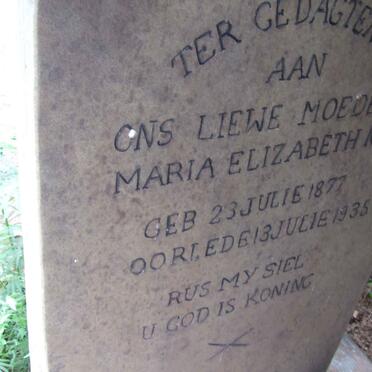 NEL Maria Elizabeth 1877-1935