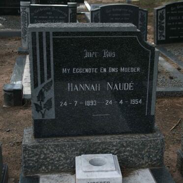 NAUDÉ Hannah 1893-1954