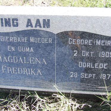 NAGEL Magdalena Fredrika nee MEIRING 1905-1976