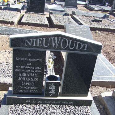 NIEUWOUDT Abraham Johannes 1933-2000