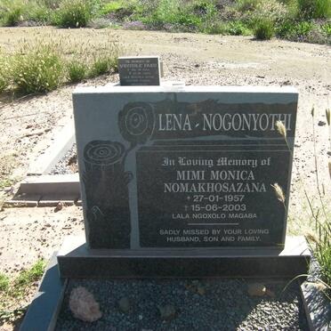 NOGONYOTHI Mimi Monica Nomakhosazana, Lena 1957-2003