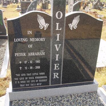 OLIVIER Peter Abraham 1943-2008