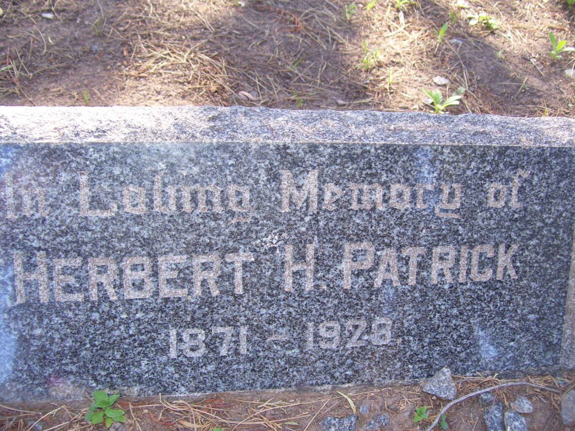 PATRICK Herbert H. 1871-1928